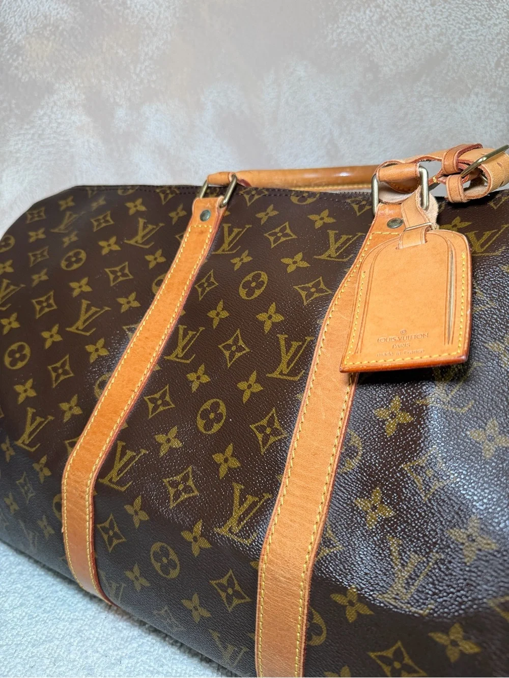 Louis Vuitton Brown Monogram Keepall 50